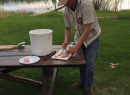 Steven filleting some walleyes & crappies for dinner
